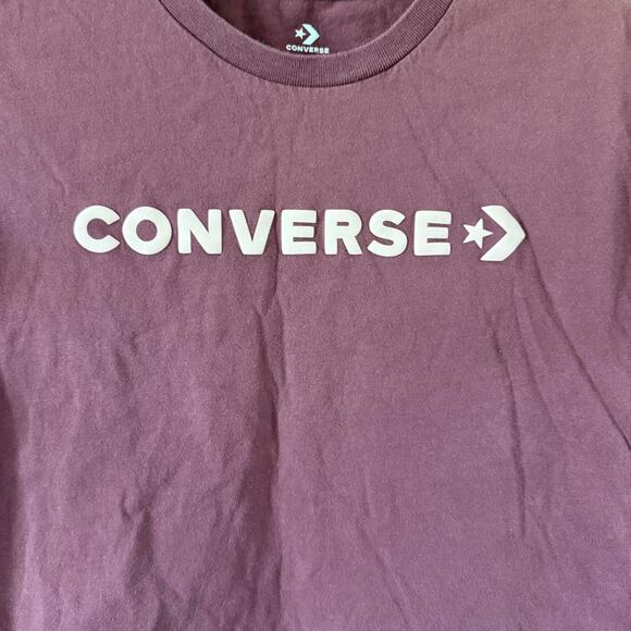 Burgundy‎ converse cropped tee - Picture 3 of 4